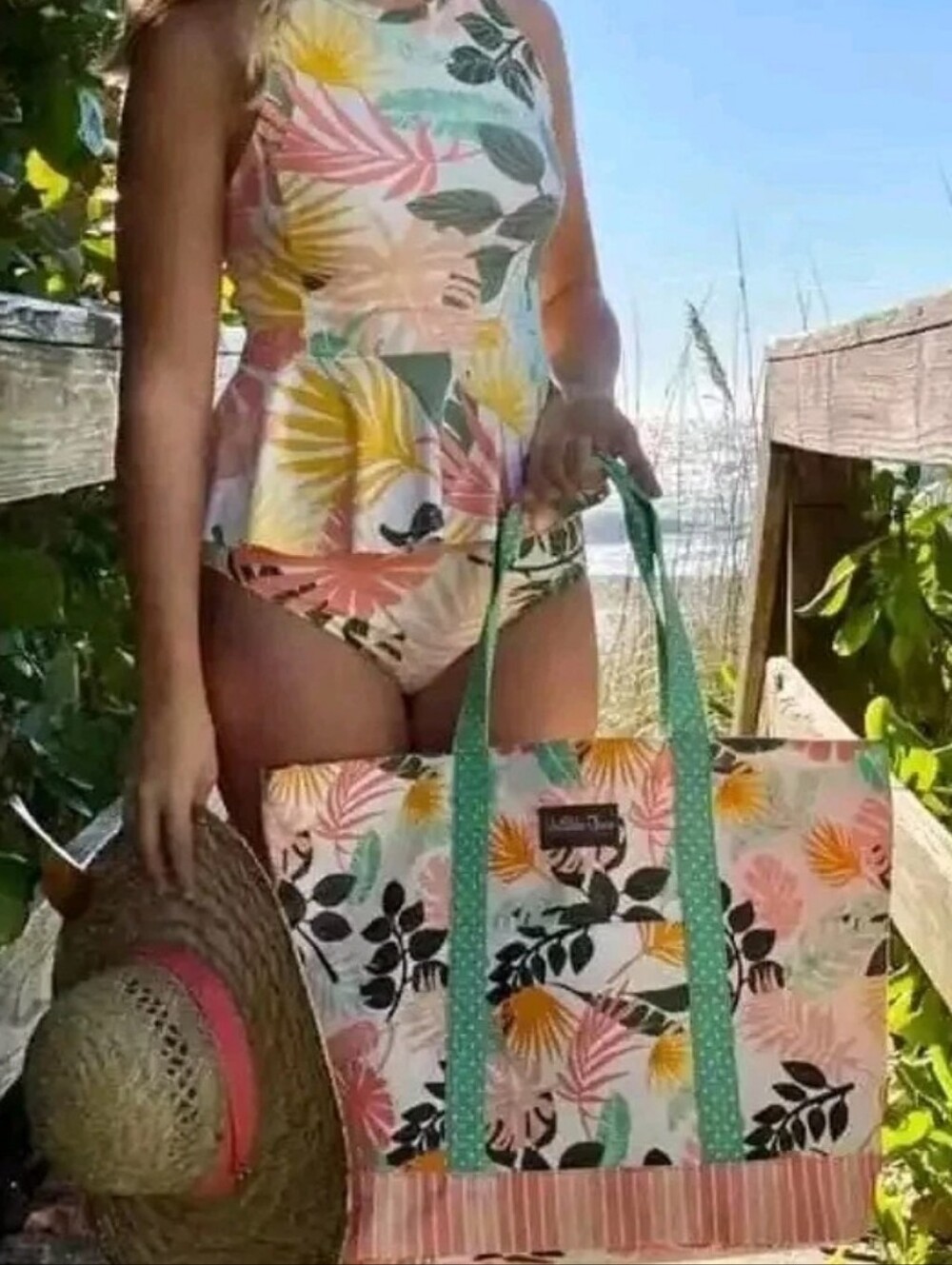 Matilda Jane Golden Island Large Tote New In Bag